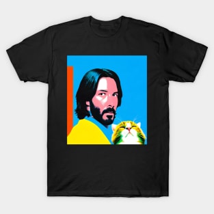 Keanu Reeves and cat T-Shirt